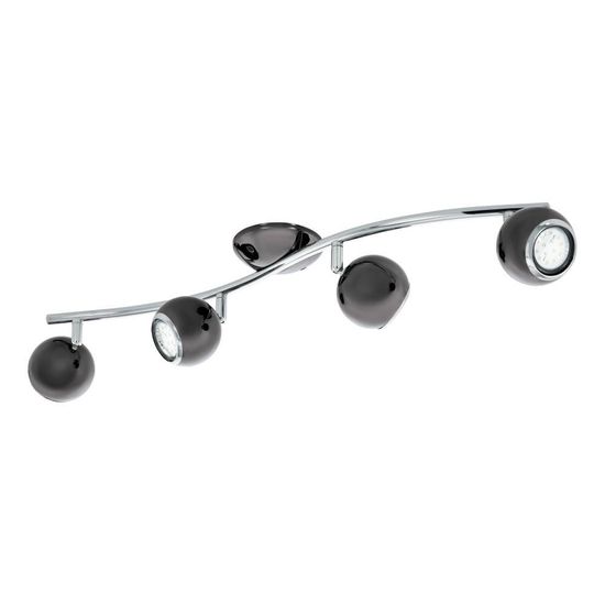 Eglo 31008 BIMEDA LED GU10 4-fach Deckenleuchte 4x2,8W 640x100mm Nickel-Nero Chrom warmweiss