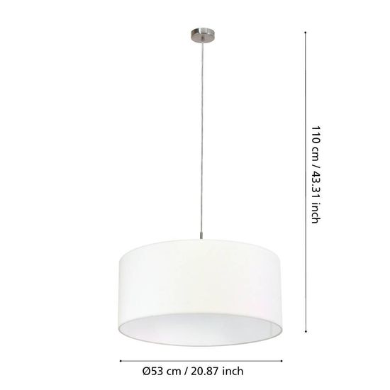 Eglo 31575 PASTERI E27 Hängeleuchte Ø530mm Weiss