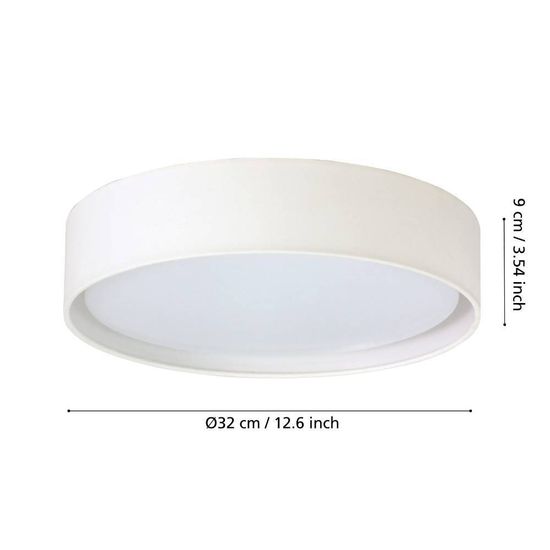 Eglo 31588 PASTERI LED 3-fach Deckenleuchte 3x3,6W Ø320mm Weiss warmweiss