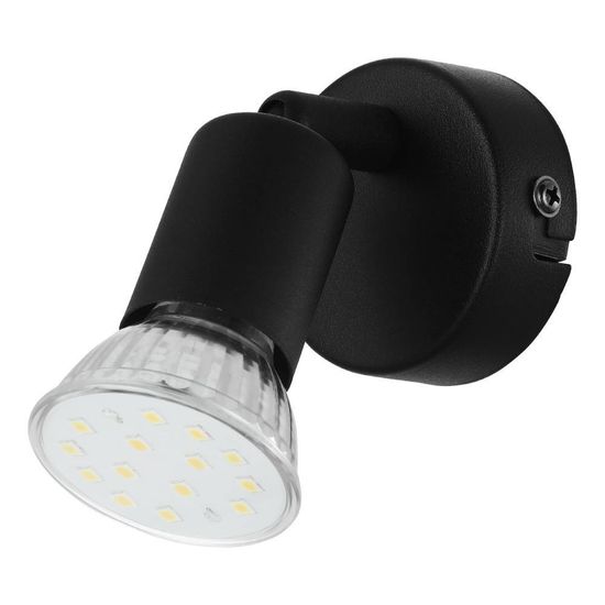 Eglo 32428 BUZZ-LED LED GU10 Wandleuchte 1x2,8W Ø60mm Schwarz