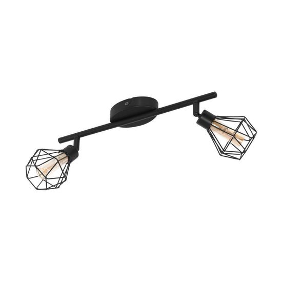 Eglo 32766 ZAPATA 1 LED G9 2-fach Spotleuchte 2x3W 360x65mm Schwarz Amber