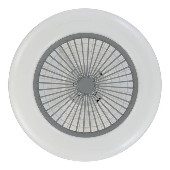 Eglo 35144 SAYULITA-L LED 3-fach Ventilator 3x12,6W Ø550mm Weiss Grau Milky steuerbare Lichtfarbe dimmbar