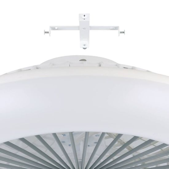 Eglo 35144 SAYULITA-L LED 3-fach Ventilator 3x12,6W Ø550mm Weiss Grau Milky steuerbare Lichtfarbe dimmbar