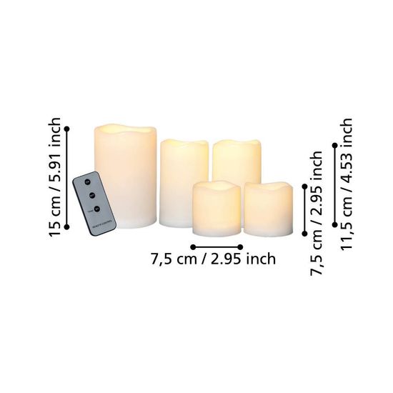 Eglo 48906 Z_SOLAR LED 5-fach Tischleuchte 5x0,025W Ø100mm Beige