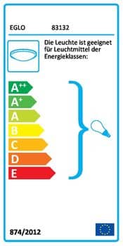 Eglo 83132 Grafik Wandleuchte / Deckenleuchte E27 Stahl Motiv Linien