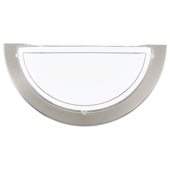 Eglo 83163 Planet 1 Wandleuchte E27 Stahl nickel-matt weiss klar