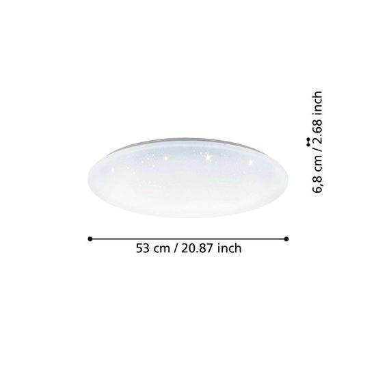 Eglo 900002 TOTARI-Z LED 4-fach Deckenleuchte 4x11,2W Ø530mm Weiss steuerbare Lichtfarbe dimmbar