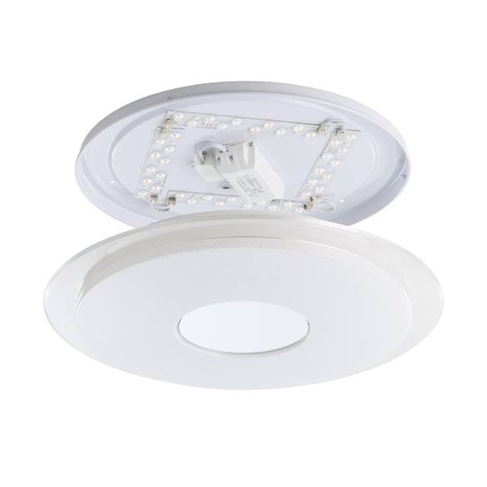 Eglo 900083 LANCIANO-Z LED 4-fach Deckenleuchte 4x4,8W Ø450mm Weiss Chrom steuerbare Lichtfarbe dimmbar