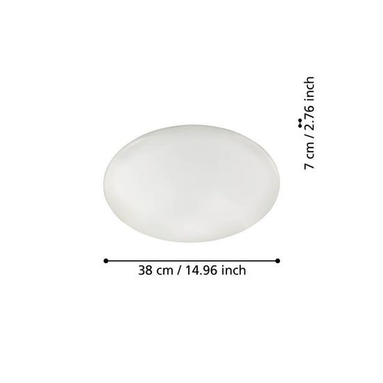 Eglo 900084 TOTARI-Z LED 4-fach Deckenleuchte 4x4,8W Ø380mm Weiss steuerbare Lichtfarbe dimmbar