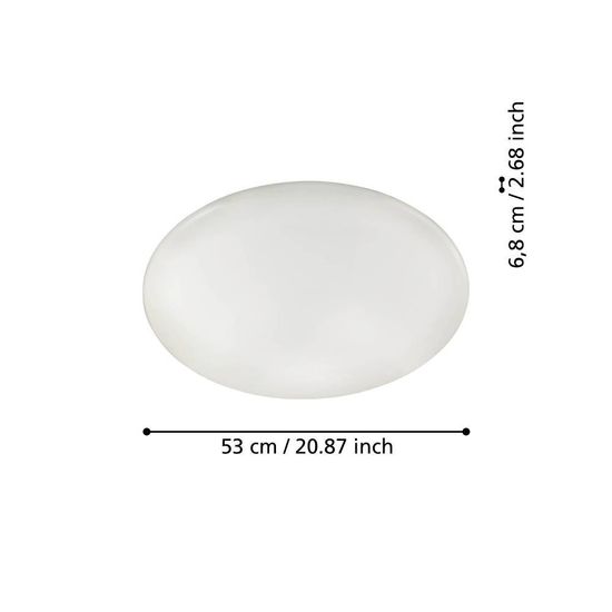 Eglo 900085 TOTARI-Z LED 4-fach Deckenleuchte 4x11,2W Ø530mm Weiss steuerbare Lichtfarbe dimmbar