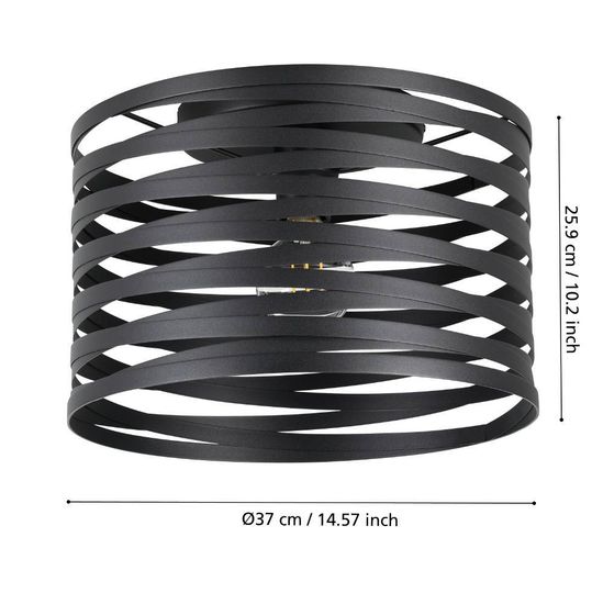 Eglo 900164 CREMELLA E27 Deckenleuchte Ø370mm Schwarz