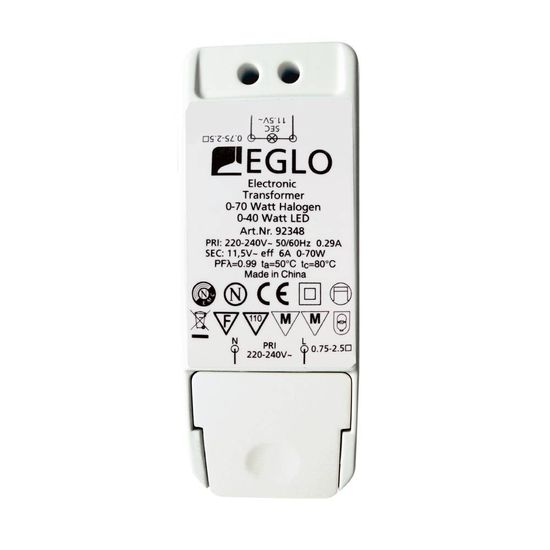 Eglo 92348 ELEKTR.TRAFO - Zubehör 113x44mm Weiss dimmbar