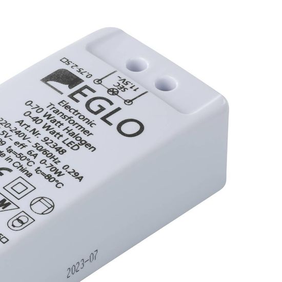 Eglo 92348 ELEKTR.TRAFO - Zubehör 113x44mm Weiss dimmbar