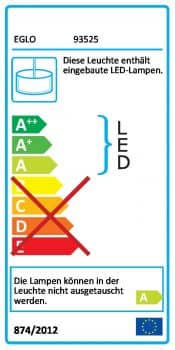 Eglo LED Hängeleuchte Trevelo 24W 1680Lm glas-alu