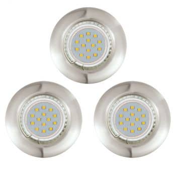 Eglo LED Einbauleuchte Peneto 3erSet 3x3W nickel-matt