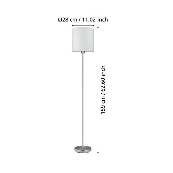 Eglo 95164 PASTERI E27 Stehleuchte Ø280mm Weiss