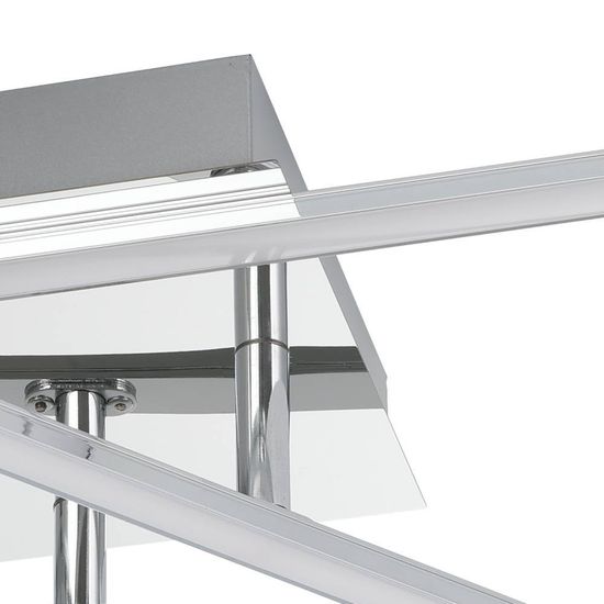 Eglo 95568 LASANA 1 LED 4-fach Deckenleuchte 4x5,3W 500x500mm Chrom Weiss warmweiss