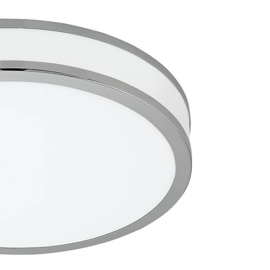 Eglo 95682 PALERMO 2 LED Deckenleuchte 15,6W Ø280mm Weiss Chrom warmweiss