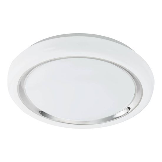 Eglo 96023 CAPASSO LED Deckenleuchte 18W Ø340mm Weiss Chrom warmweiss