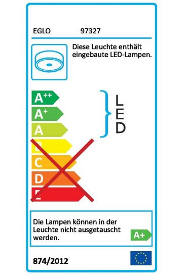 EGLO 97327 COMPETA-ST LED Deckenleuchte silber 37W 5000Lm 2741K warmweiss