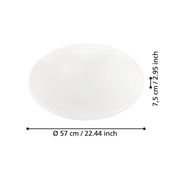 Eglo 97526 GIRON LED Deckenleuchte 36W Ø570mm Weiss CCT steuerbare Lichtfarbe dimmbar