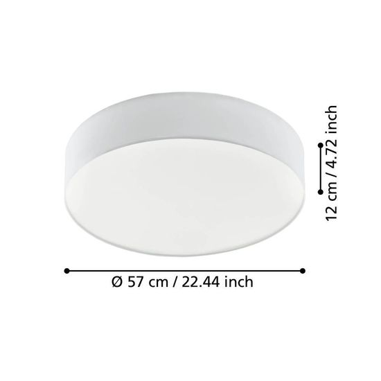 Eglo 97777 ROMAO 1 LED Deckenleuchte 36W Ø570mm Weiss Fernbedienung steuerbare Lichtfarbe dimmbar