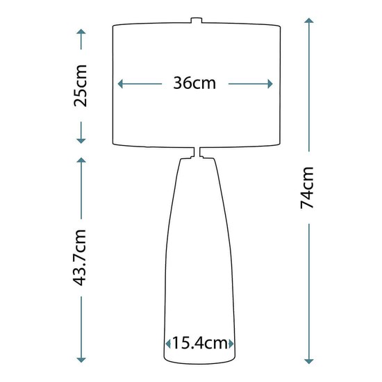 Elstead Burnt Oak Tischleuchte E27 Elfenbein, Made in UK