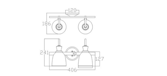 Elstead Cora LED Wandleuchte G9 2-fach Poliertes Chrom IP44