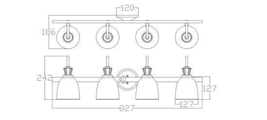 Elstead Cora LED Wandleuchte G9 4-fach Poliertes Chrom IP44