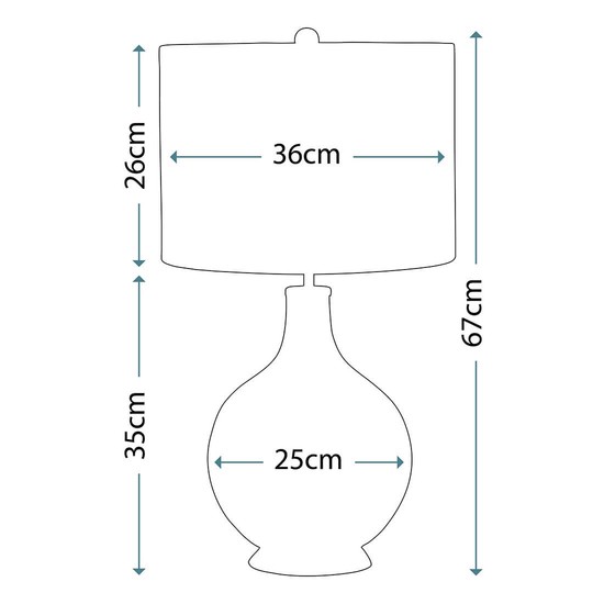 Elstead Orb Tischleuchte E27 Klar, Made in UK