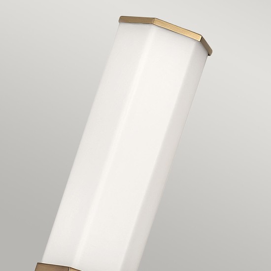 Elstead Facet LED Wandleuchte Heritage Messing Opal geätzt IP44