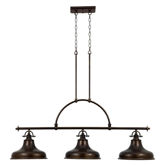 Elstead Emery Hängeleuchte E27 3-fach 56cm Palladianische Bronze