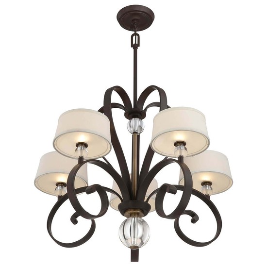 Elstead Madison Manor LED Kronleuchter G9 5-fach Westliche Bronze