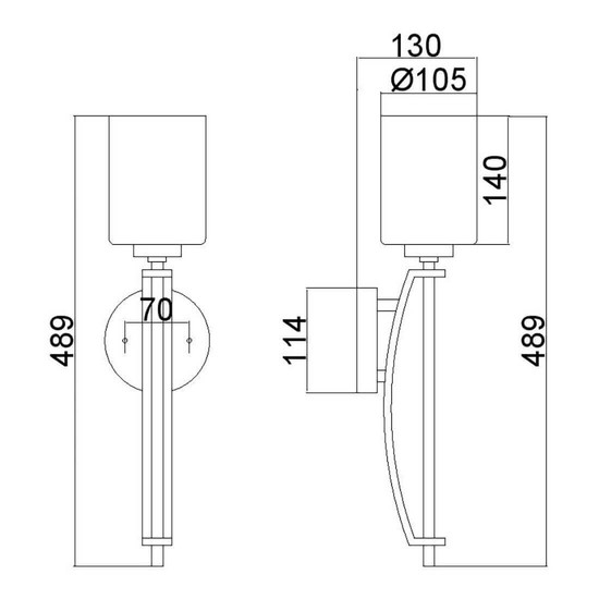 Elstead Taylor LED Wandleuchte G9 49cm Poliertes Chrom IP44