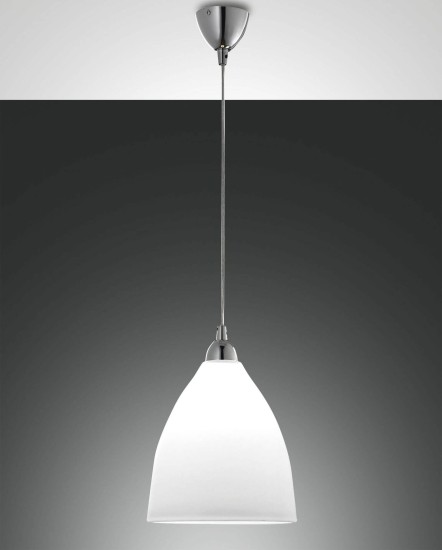 Fabas Luce Pendelleuchte Provenza E27 Ø270mm Weiß, made in Italy