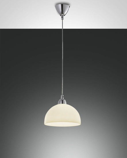 Fabas Luce Pendelleuchte Nice E27 Ø260mm Bernstein, made in Italy