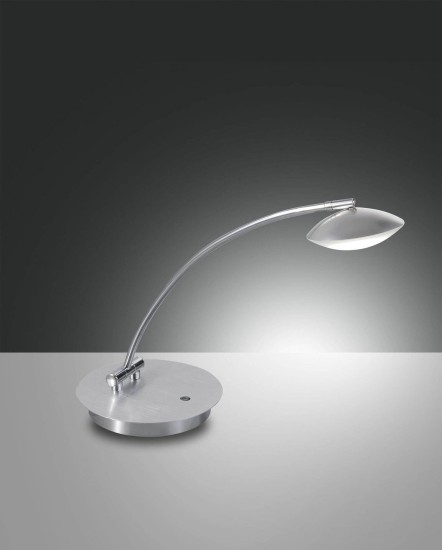 Fabas Luce LED Tischleuchte Hale Ø180mm 8W Warmweiß Aluminium dimmbar