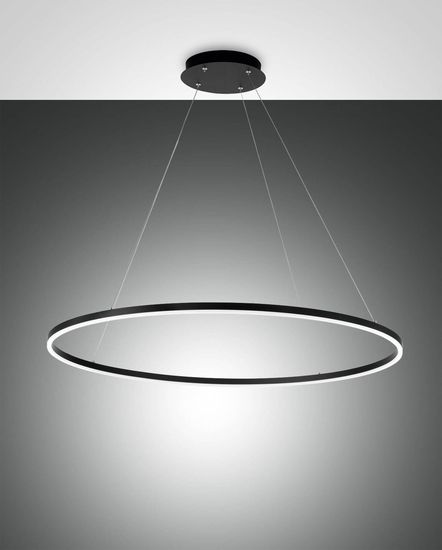 Fabas Luce LED Pendelleuchte Giotto Ø1000mm 60W Neutralweiß Schwarz dimmbar