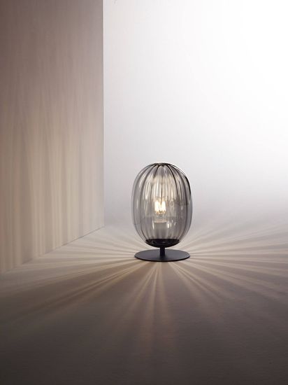 Fabas Luce Tischleuchte Infinity E27 Ø180mm Grau