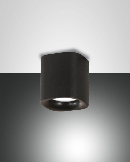 Fabas Luce Außen-Spot Smooth GU10 95x90mm IP44 Schwarz