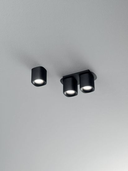 Fabas Luce Spot Smooth GU10 120x130mm Schwarz