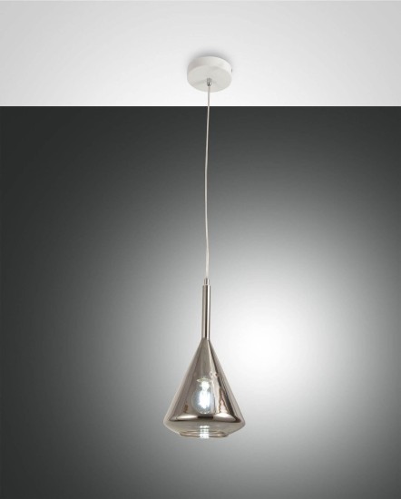 Fabas Luce Pendelleuchte Tris E27 Ø200mm Grau