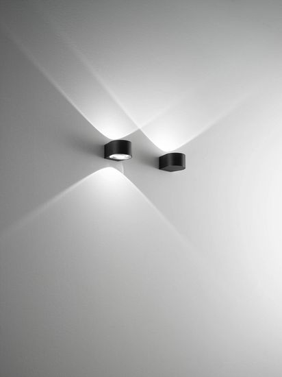 Fabas Luce LED Außen-Wandleuchte Lao 70x120mm 6W Warmweiß IP65 Schwarz