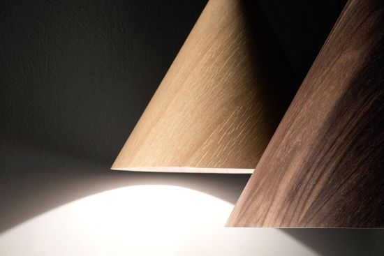 Fabas Luce Pendelleuchte Esino E27 Ø250mm Walnussfarben Holz