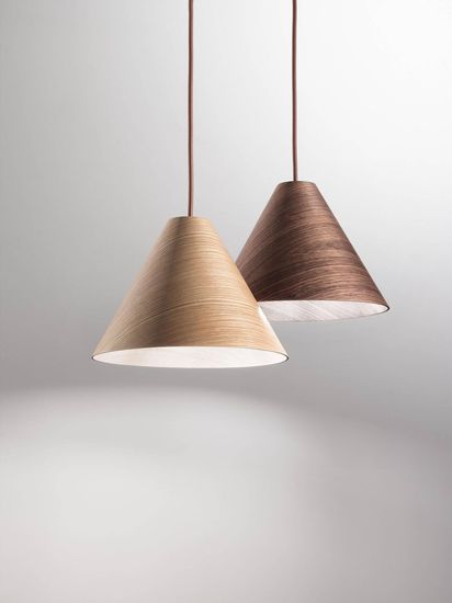 Fabas Luce Pendelleuchte Esino E27 Ø330mm Eichenholz