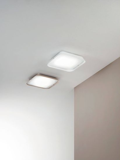 Fabas Luce LED Deckenleuchte Hugo 60x250mm 18W Warmweiß Weiß dimmbar, made in Italy