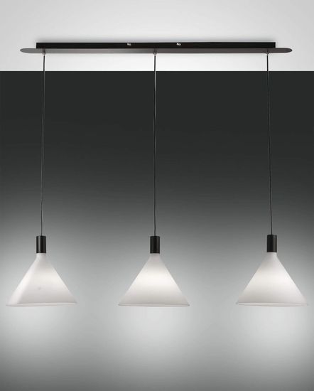 Fabas Luce Pendelleuchte Vincent E27 2000x275mm Weiß