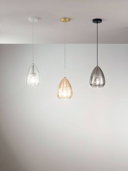 Fabas Luce Pendelleuchte Britton E27 Ø220mm Transparent