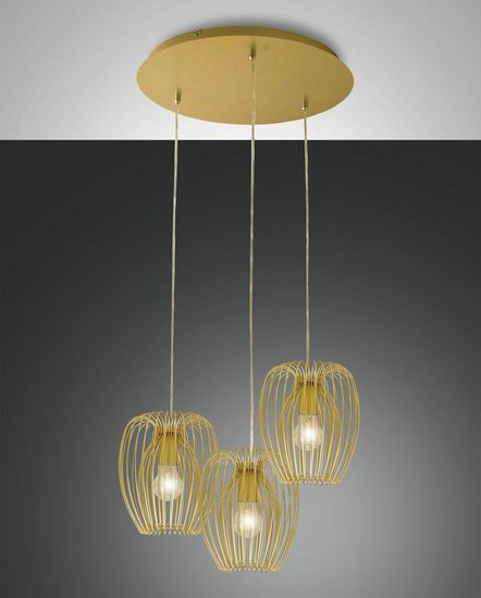 Fabas Luce Pendelleuchte Camp E27 Ø500mm Gold