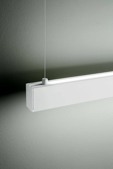 Fabas Luce LED Pendelleuchte Next 2000x46mm 28+30W Warmweiß Weiß dimmbar, made in Italy